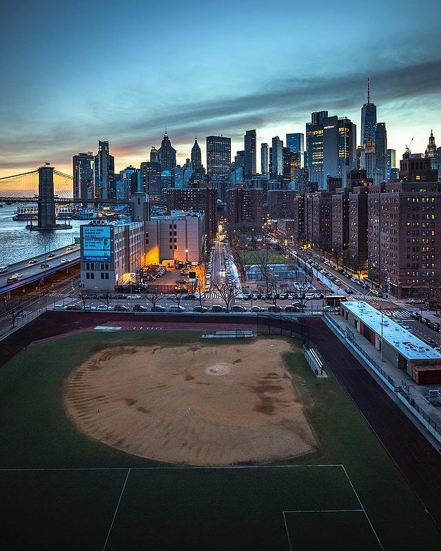 Murry Bergtraum Softball Field, Two Bridges, Manhattan