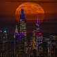 Last night’s #supermoon2022 #strawberrymoon rising behind #onevanderbilt and the buildings of times square