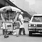 Hot Dog Vendor Under West Side Highway, 1981