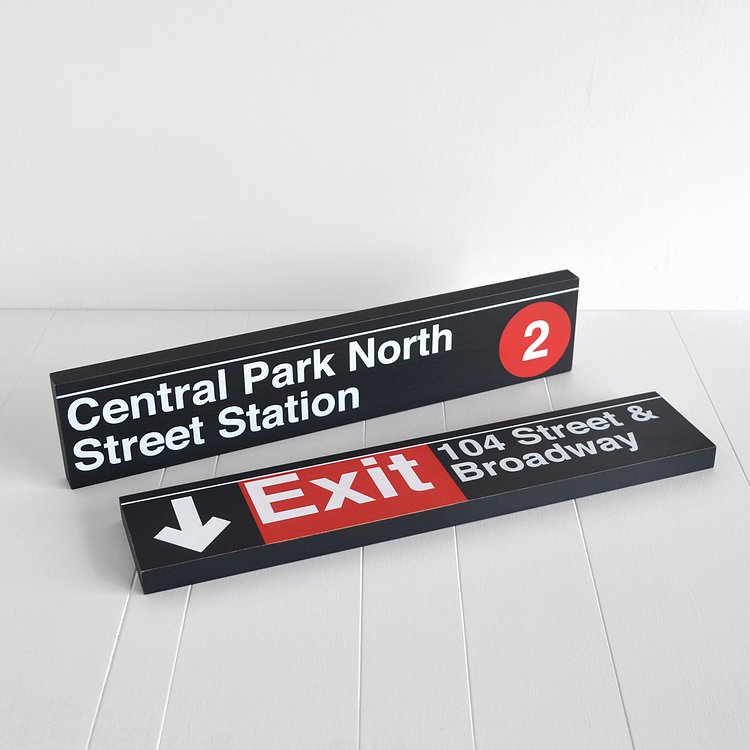 Sideway Signs - High-quality New York City subway signs officially licensed by the MTA.