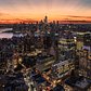 Sunset over New York, New York