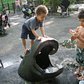 DSCN1823 | Kai on hippo's head at Hippo Playground in Riverside Park, 6/18/10