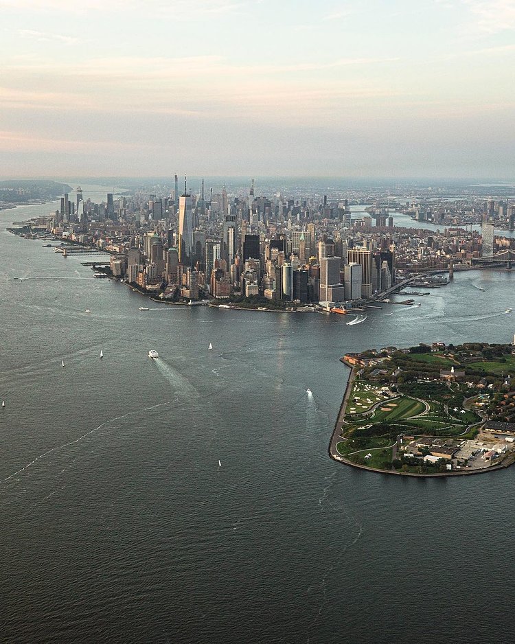 Lower Manhattan and Governors Island, New York