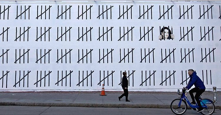 Banksy on the Bowery Art Wall