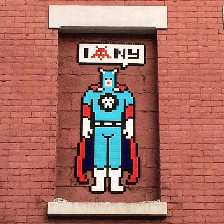 Invader's "NY_147" in Little Italy