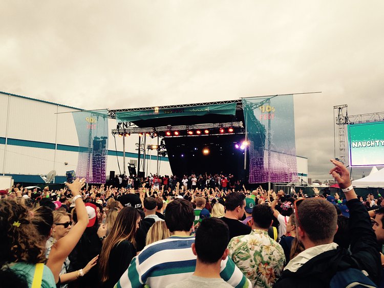 Naughty by Nature performing on stage