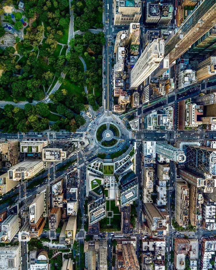 Columbus Circle and Central Park, Manhattan 