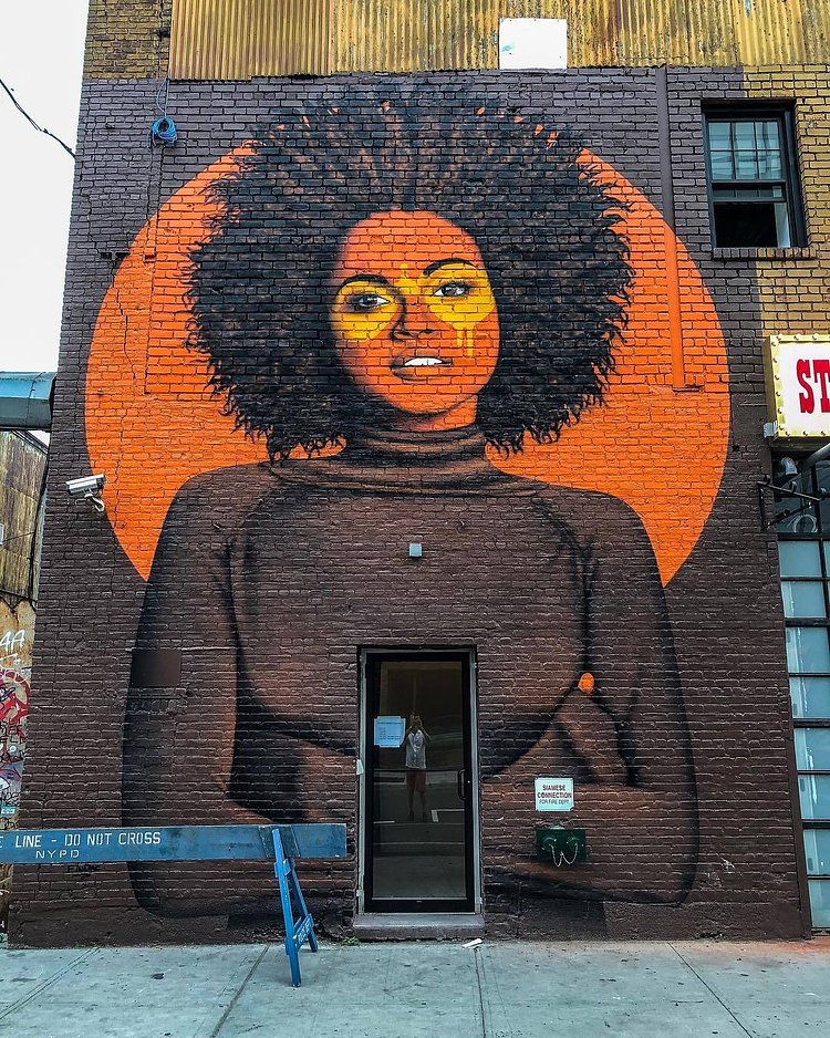 Fin Dac mural in Greenpoint, Brooklyn