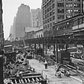 Work begins for an underground replacement for the Sixth Avenue "El" (elevated train), shown looking north from 42nd Street, July 28, 1936. The El is to be demolished in 1939.