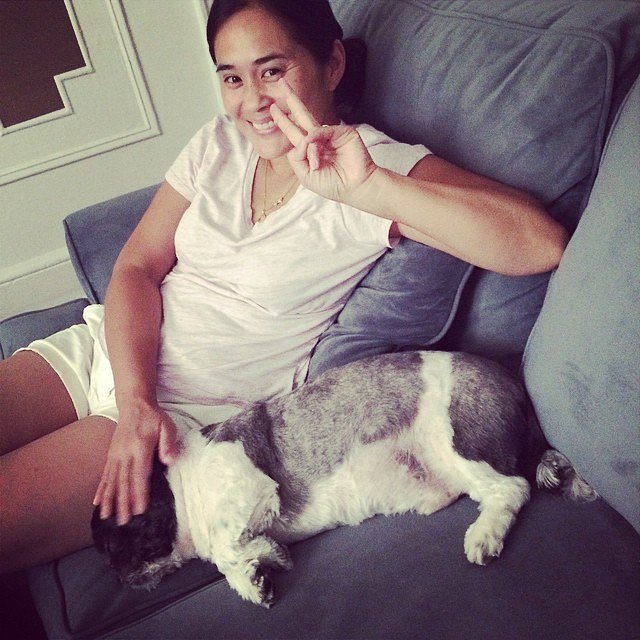 #nationalpuppyday ! #shazam ! @riacamp and I fight jetlag with the pooch