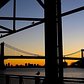Sunrise under the Manhattan Bridge. New York, New York. Photo via @juliansilvermanphoto #viewingnyc #newyorkcity #newyork #nyc