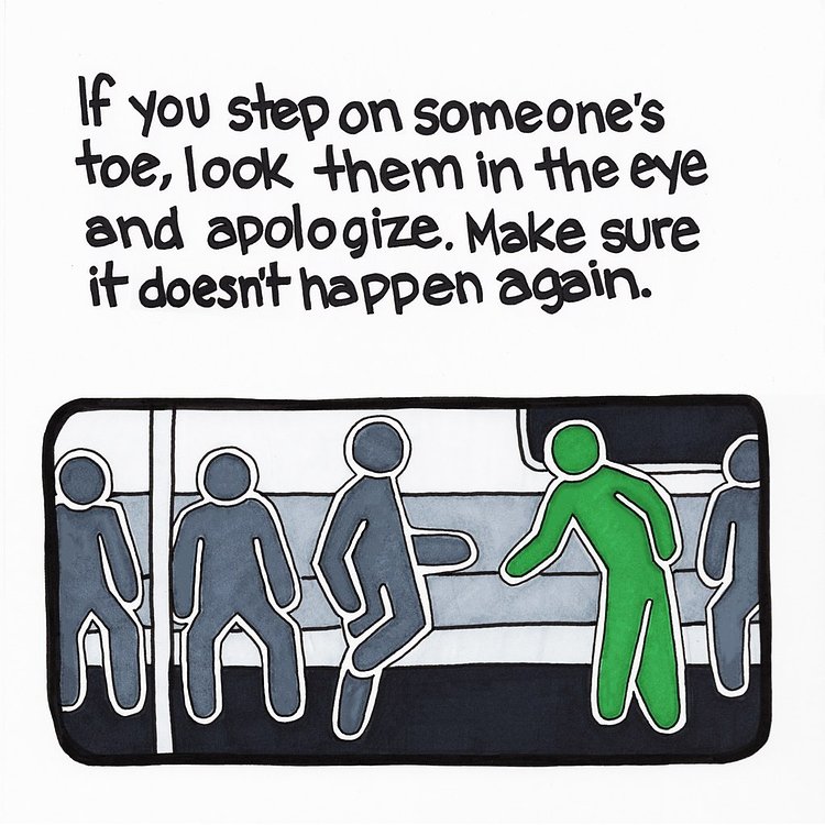 Updated Etiquette Posters from the M.T.A.