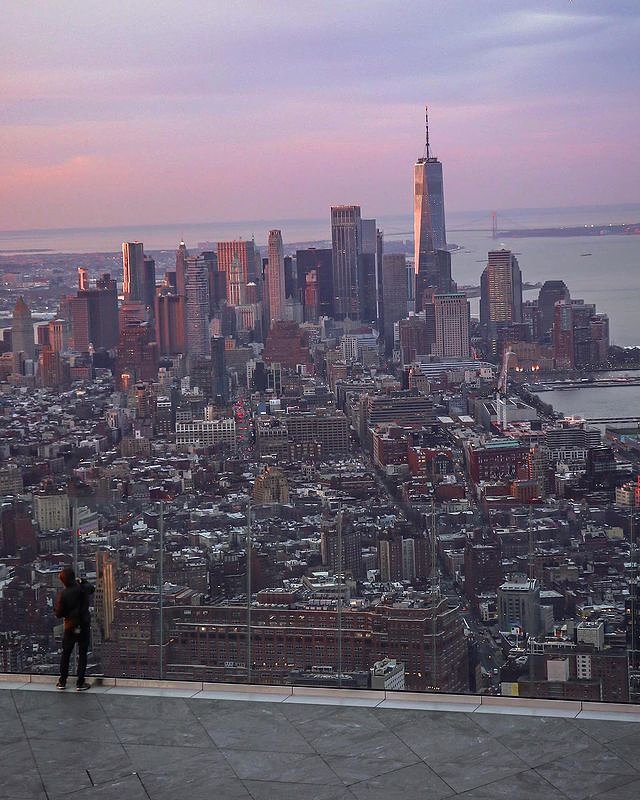 Sunset over Lower Manhattan from The Edge, Hudson Yards, Manhattan