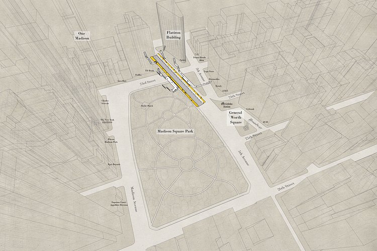 X-Ray Area Map of Madison Square Station