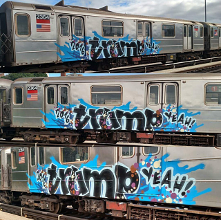 1 Train Gets Graffiti Bombed—Again, And What It Says Will Surprise You