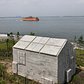 The artist Rachel Whiteread’s public sculpture “Cabin” is a permanent installation on one of the island’s new hills.