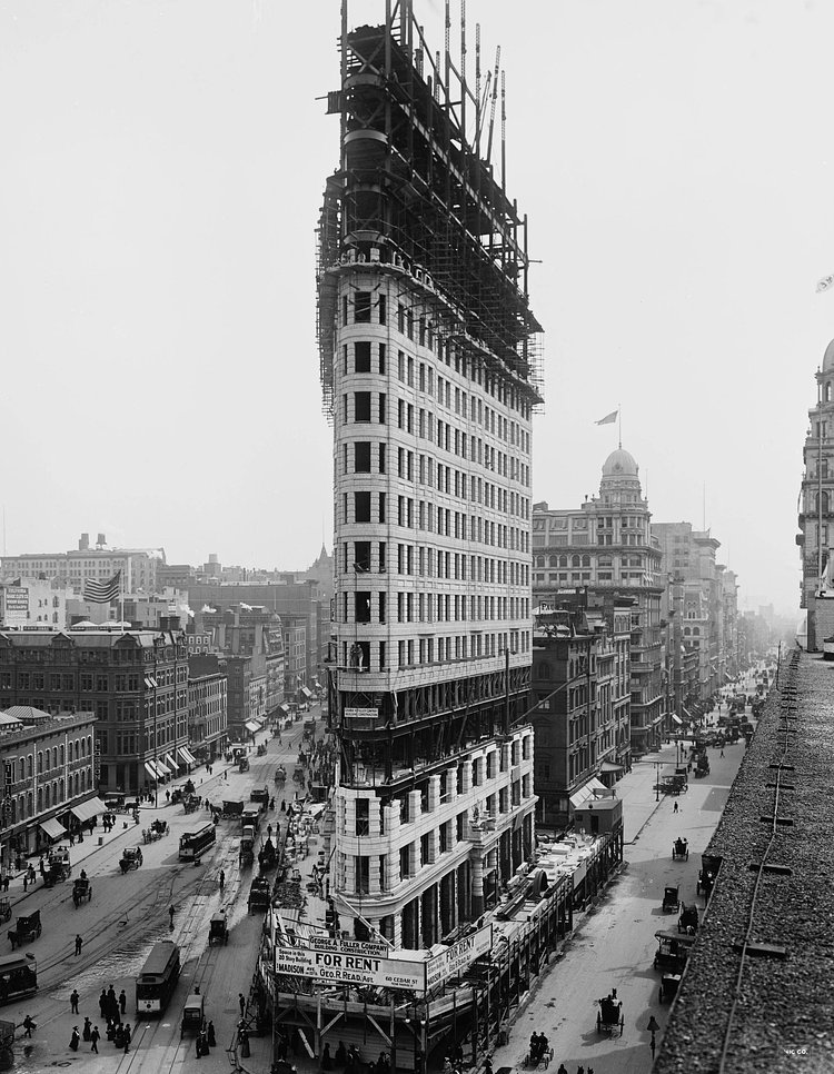 Flatiron Building Under Construction Circa 1902