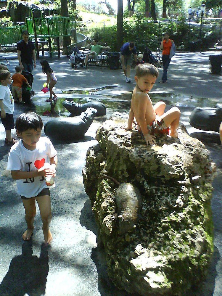 Hippo Playground - Riverside Park, NY | Nice playground, full of shade in the summer. Hippos, turtles, and other critters inhabit this park...