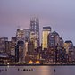 Time-lapse of lower Manhattan on a foggy evening