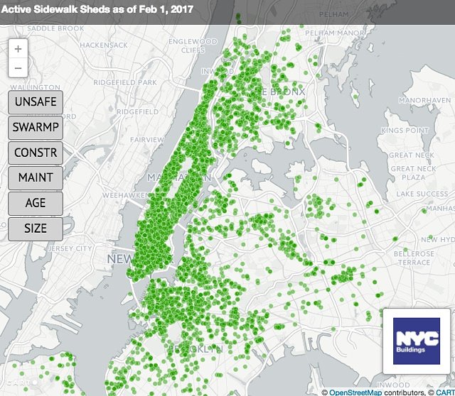 Sidewalk Sheds (Map)