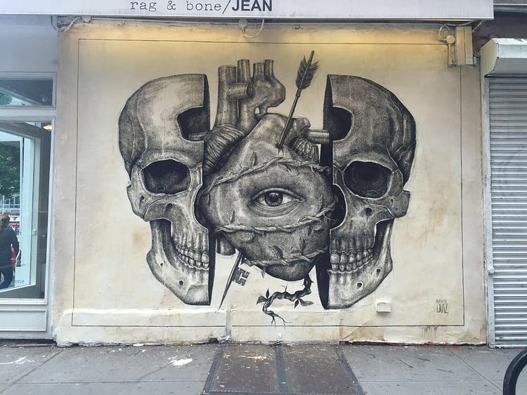 Lo que tu alma ve... Mural en Houston street, New York.