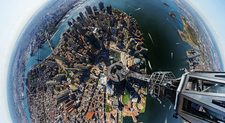 Fisheye View from the Top of 1WTC