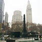 The monument sits along Madison Square Park, between Broadway and 5th Ave