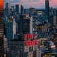 Sunset over New Yorker Hotel, Midtown, Manhattan