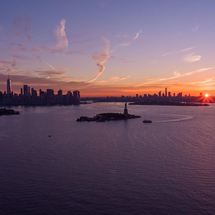 Sunrise over New York City