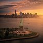 Statue of Liberty and New York Harbor at sunrise. Photo via @mindz.eye #viewingnyc