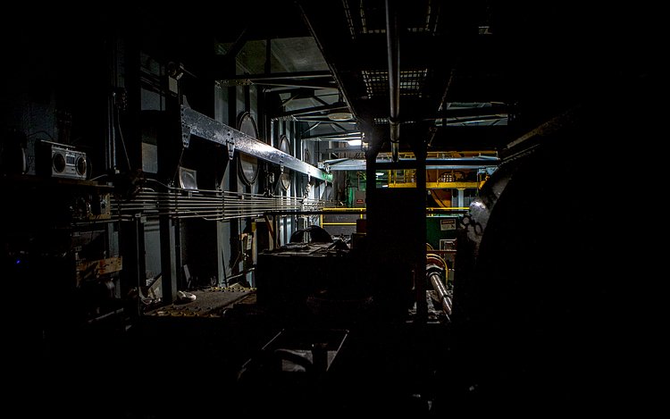 Inside the tower on the Randall's Island side.