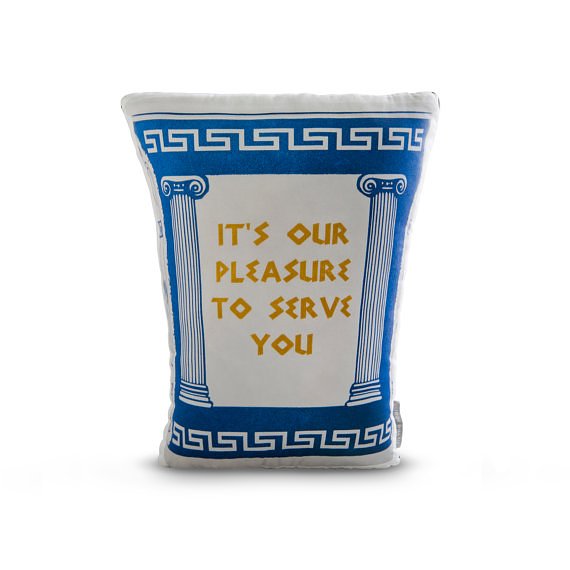 NYC Coffee Cup Printed Pillow