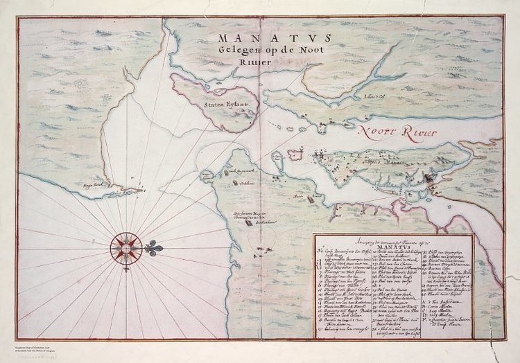 Vingboons map of Manhattan, 1639: a facsimile from the Library of Congress