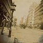 Street Level View of Gilsey House, Broadway, and 28th Street, 1896