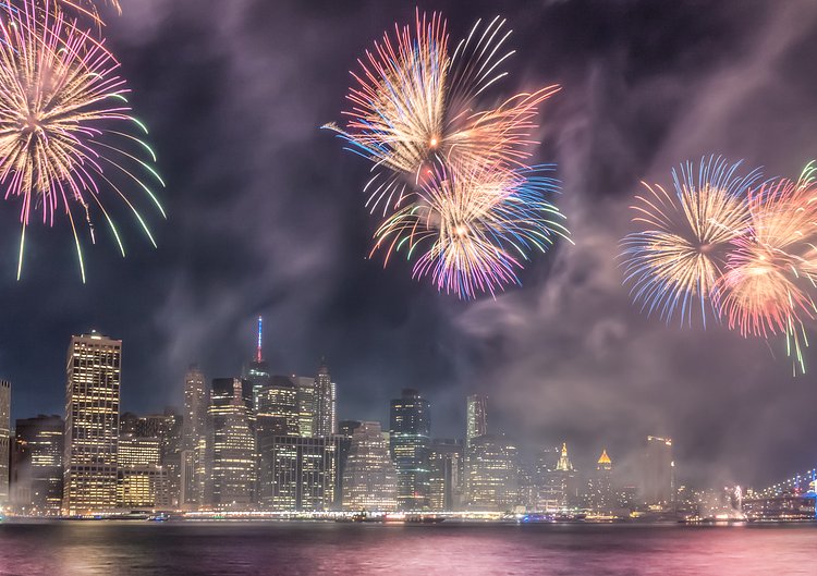 "Brooklyn Bridge Park on July 4th"
