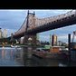 Seaplane Taking Off From East River Next To Roosevelt Island Under Queensboro Bridge