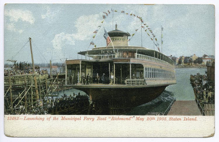 Launching of the Municipal Ferry Richmond on May 20th 1905.