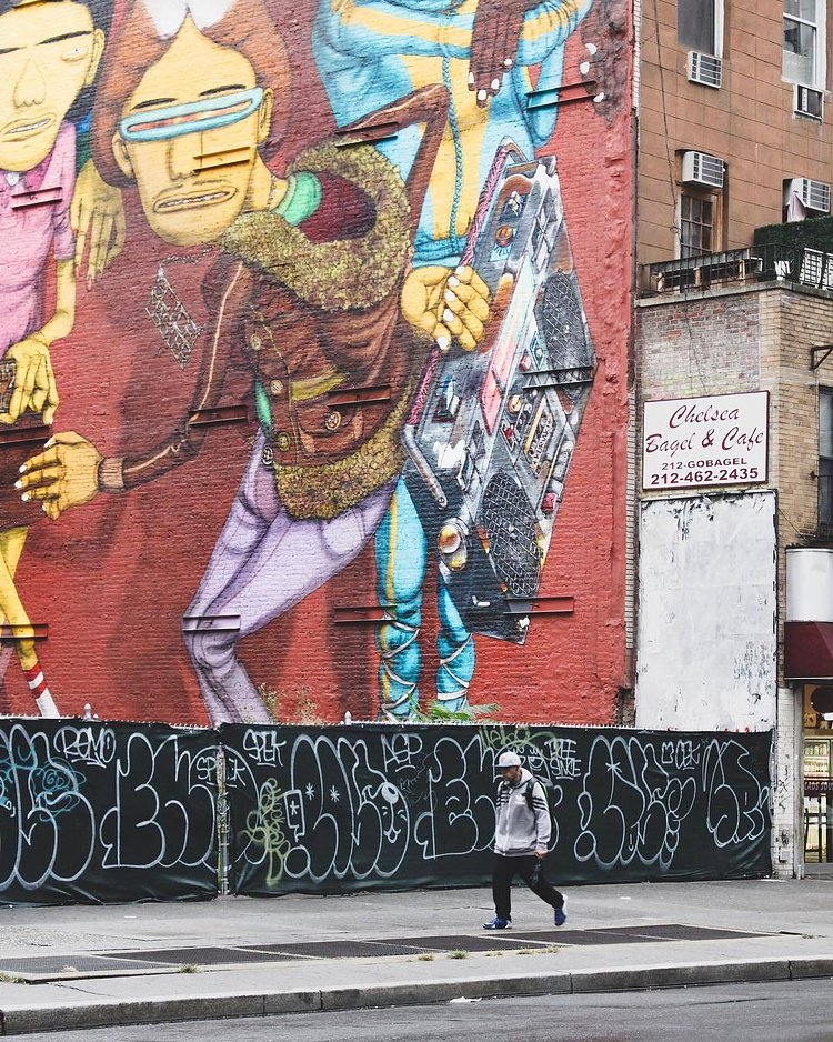 Os Gemeos Mural, 14th Street, Manhattan