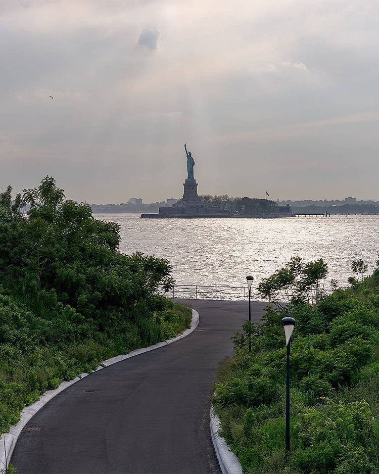 Statue of Liberty from The Hills on Governor's Island