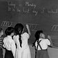 1940s — September 1943: First-grade pupils at the blackboard