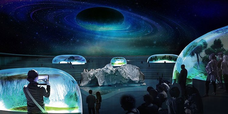 The structure doubles as a planetarium