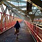 Williamsburg Bridge, New York. Photo via @steve.gomes #viewingnyc #newyork #newyorkcity #nyc #williamsburgbridge #running