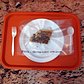 A vacuum-packed slice of pizza created with shelf-stable ingredients in the Menu for Mars test kitchen.