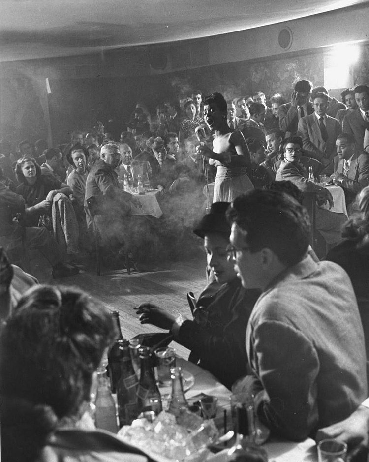 Inside Cafe Society, the first racially integrated nightclub in NYC circa early 1940s
