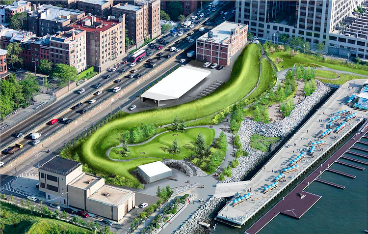 Rendering of Brooklyn Bridge Park’s Pier 5 uplands