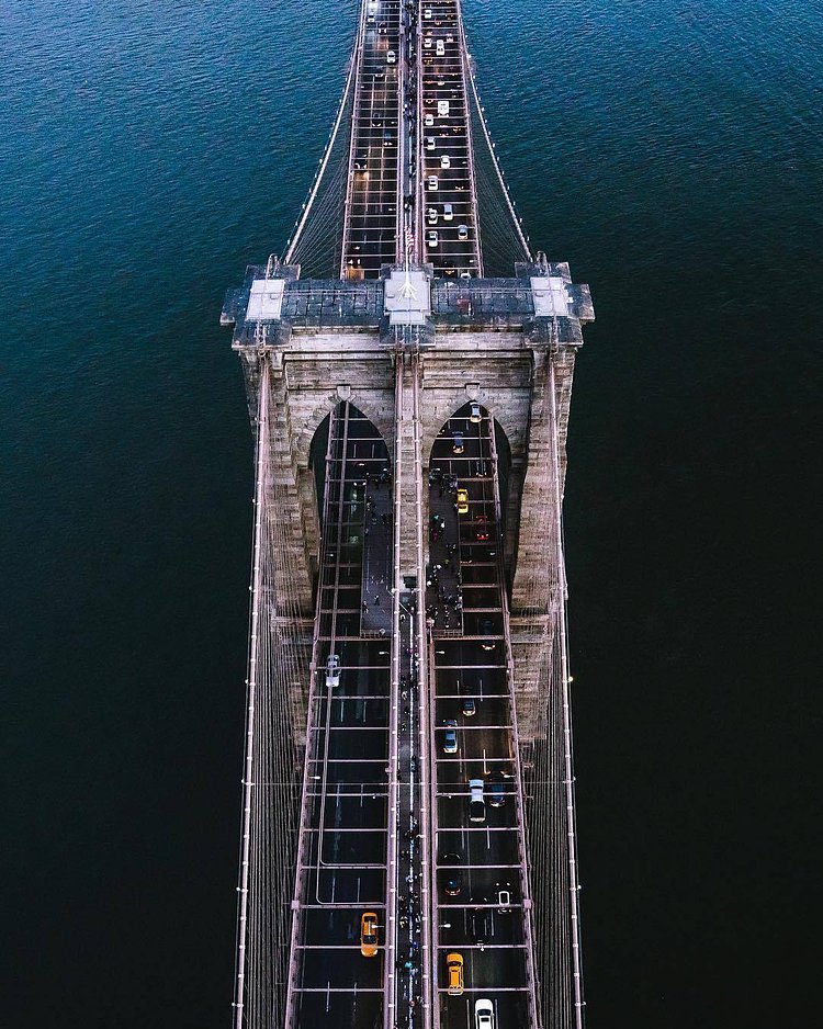 Brooklyn Bridge, New York. Photo via @ryanmillier #viewingnyc #newyork #newyorkcity #nyc #brooklynbridge