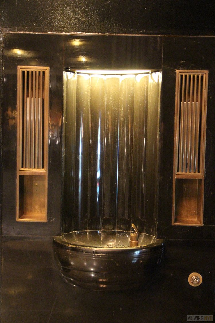 Original Water Fountain | Built in 1932, Radio City Music Hall is a prime example of art deco architectural style that has withstood the test of time. With tons of gold, reflective surfaces and geometric design, walking through the venue is a bit like stepping back in time. Most of the fixtures, furniture and ornamentation are original, and any replacements are exact replicas of how the theater looked 80 years ago.

Read more here: <a href="https://viewing.nyc/i-braved-a-walkthrough-of-radio-city-music-hall-meant-for-tourists/" rel="nofollow">viewing.nyc/i-braved-a-walkthrough-of-radio-city-music-ha...</a>