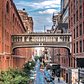 The Chelsea Market Skybridge originally connected the Nabisco factory and its neighboring office building. Now the skybridge serves two private office spaces. The skybridge is located at West 15th Street in Chelsea, Manhattan, New York City.