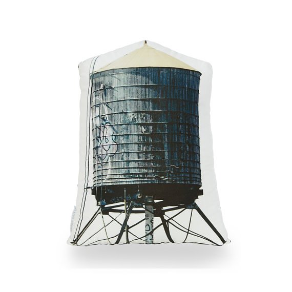 Brooklyn Water Tower Printed Pillow