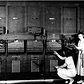 Two women wiring the right side of the ENIAC with a new program, ca. 1946. Courtesy US Army. Standing: Marlyn Wescoff, Crouching: Ruth Lichterman.